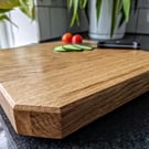 Handmade English Oak Chopping Board with Rubber Feet – Solid Oak Serving Board