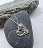 Silver side hanging heart - Image 1