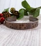 Bangle, Copper Rustic Floral Stamped Cuff - Size Large 7.5 Inch Wrist - Image 6