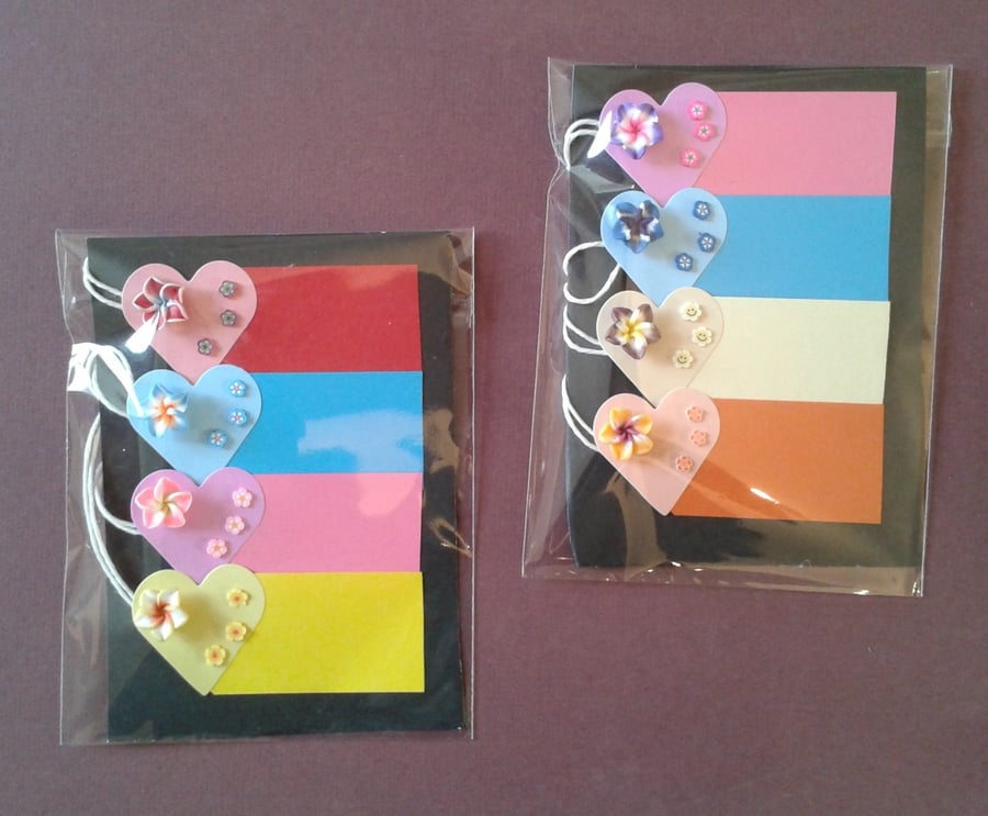 Pack of 4 gift tags (hearts)