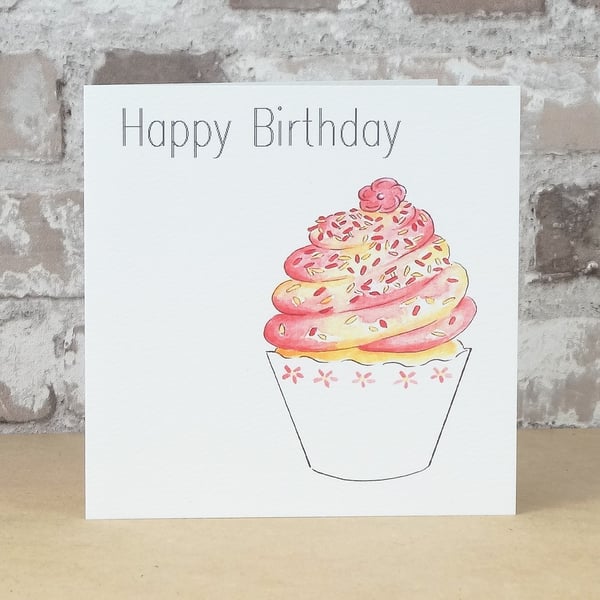 Birthday Card Happy Birthday Cake 