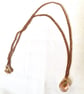 Upcycled Handmade Gold Coloured Metal Chain Necklace w Small Shell Pendant Charm - Image 1