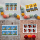 Animals Envelope Sticker Set 1 - 24 mini stickers