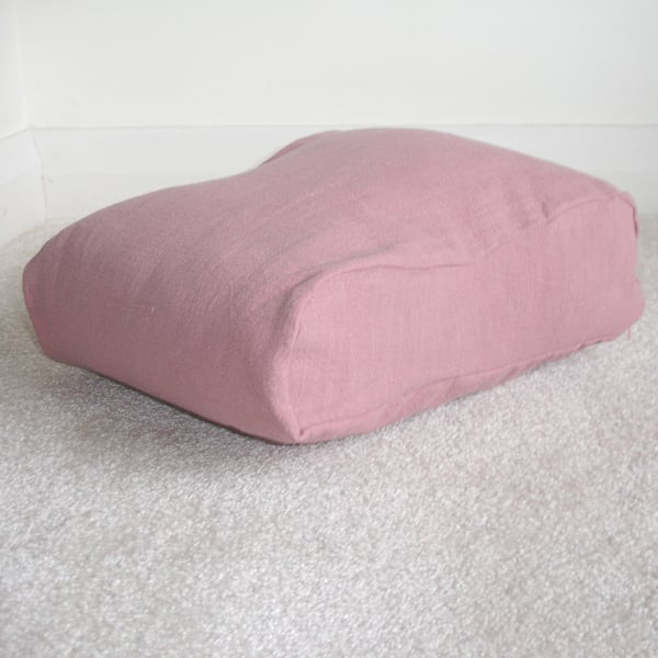 Tempur Original Travel Neck Pillow Cover Orthopaedic Linen Pink Contoured