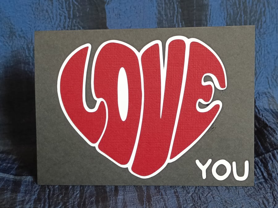 Love You  Black & Red