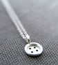 Silver Button Necklace - Sewing Jewellery Gift - Image 2