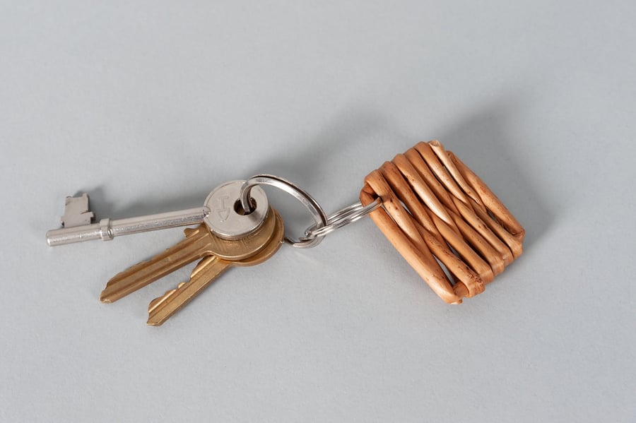 Woven Willow Keyring Handmade in Edinburgh Sustainable Decoration