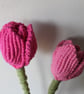 Handmade macrame tulips and daffodil flowers in upcycled vase - Image 4