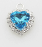 (P040S lake blue) 10 pcs, 12mm Crystal Pendants