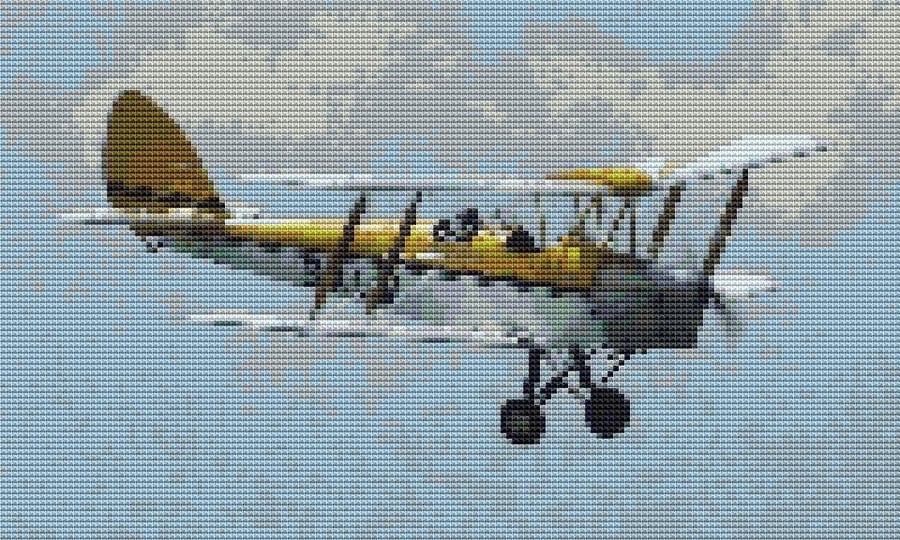 Tiger Moth (plane) cross stitch chart