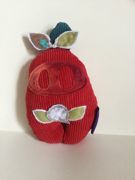 Orange handmade plushie Pumpkin with a Wish Dandelion