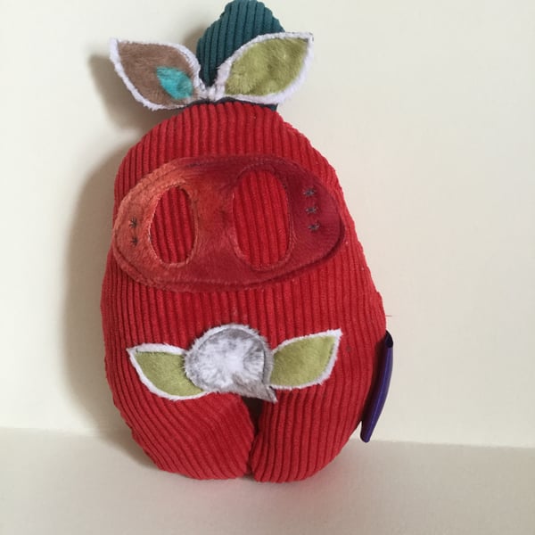 Orange handmade plushie Pumpkin with a Wish Dandelion