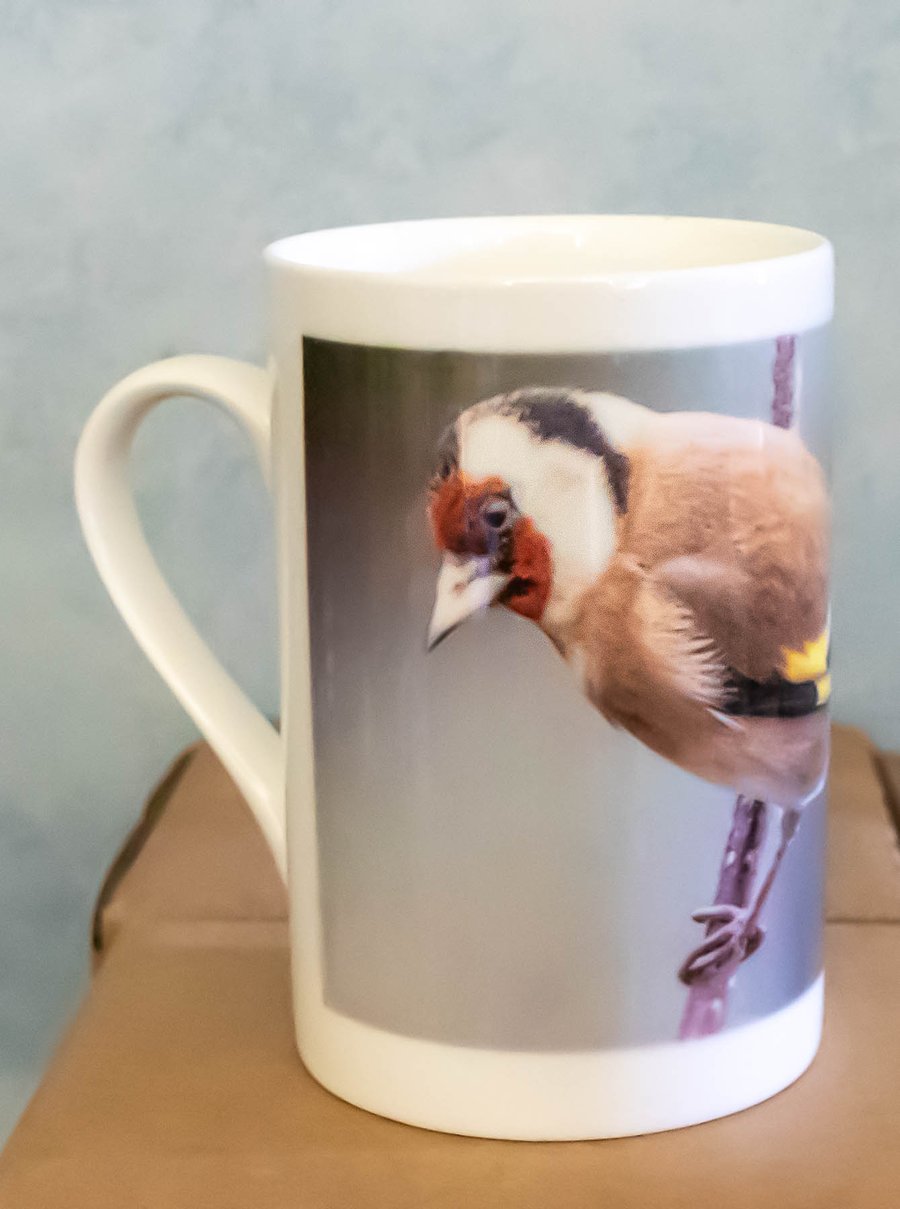 Goldfinch Porcelain Photo Mug