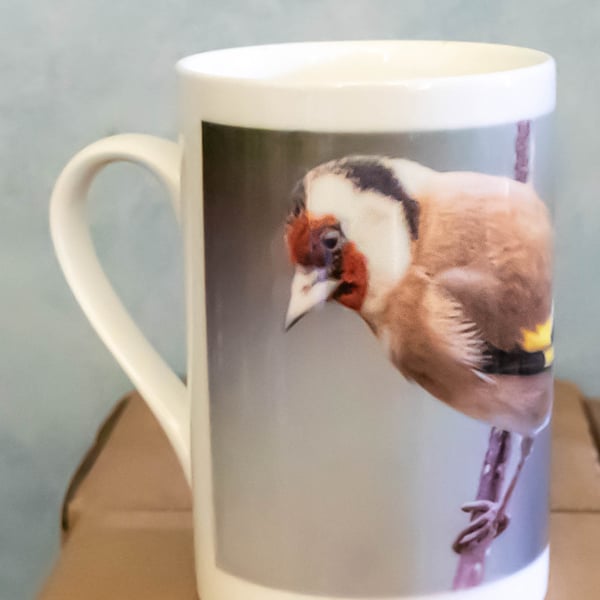 Goldfinch Porcelain Photo Mug