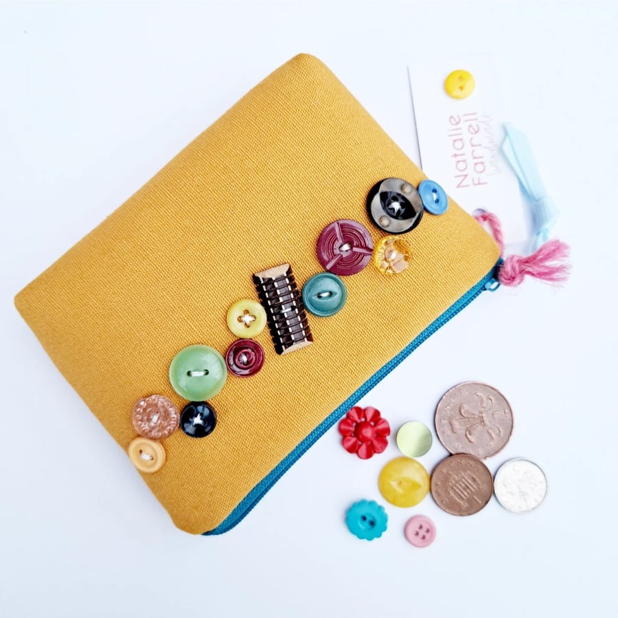 Vintage Button Coin Purse