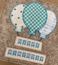 Birthday balloon appliqué card - Image 2