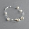 Cream Multi-strand Bridal Bracelet - Ivory Pearl Bridesmaids Gifts - Jewellery