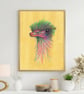 Ostrich Wall Art Print, Bird Print, Ostrich Print, Ostrich Art, Emu Print, A4 - Image 1