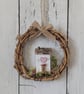 Handmade Wooden Cottage Wreath Hanging Home Decor  - Image 2