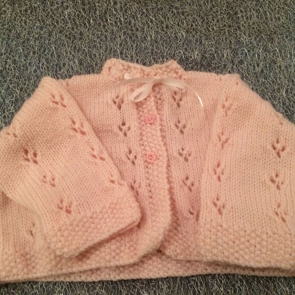 Pink Knitted Baby Cardigan 