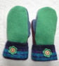 Mittens Created from Up-cycled Wool Jumpers.Fully Lined. Mohair Cuff - Image 1