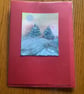 Hand painted Christmas Yule Card 'Icy Trees' - Image 5