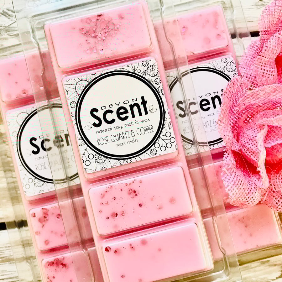 Rose Quartz & Copper Snap Bar Wax Melts 