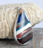 Cornish surfite and silver pendant (copper sparkles) - Image 4