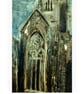 Framed  Painting Charles Cross Church Plymouth Original Mixed Media