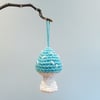 Turquoise Toadstool Bauble