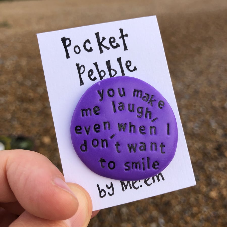 Friendship quote, Pocket Pebble Gift 