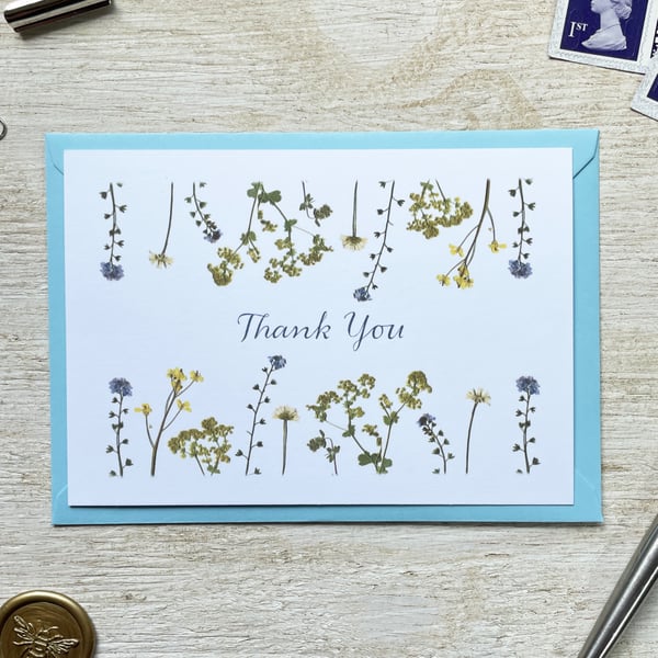 Pressed Flower Thank You Cards 
