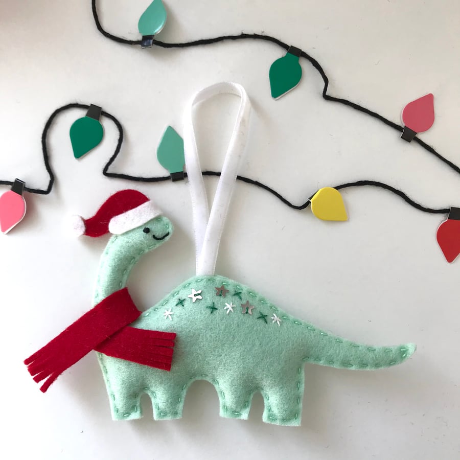 CUSTOM LISTING FOR ALE Christmas Dinosaur