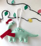 CUSTOM LISTING FOR ALE Christmas Dinosaur - Image 1