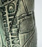 Ceramic Sculptural Vessel Textured with Old Printing Plates - Image 9
