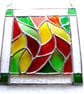 Leaves Stained Glass Suncatcher Handmade Bordered - Image 4