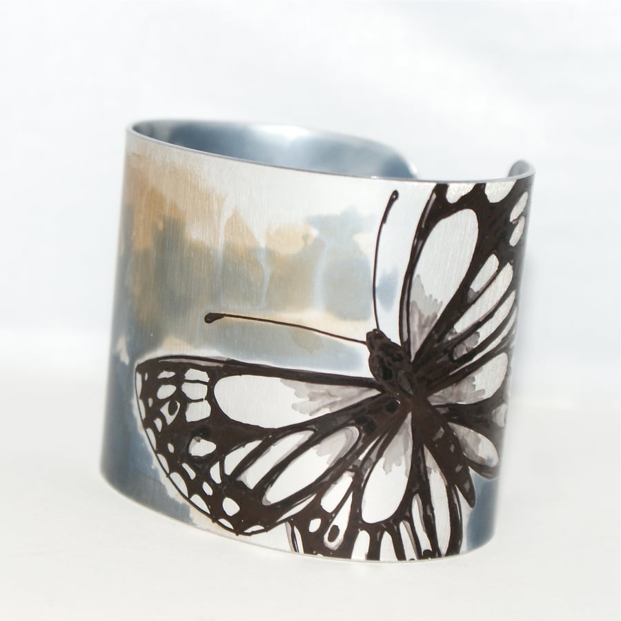 Marbled white butterfly cuff