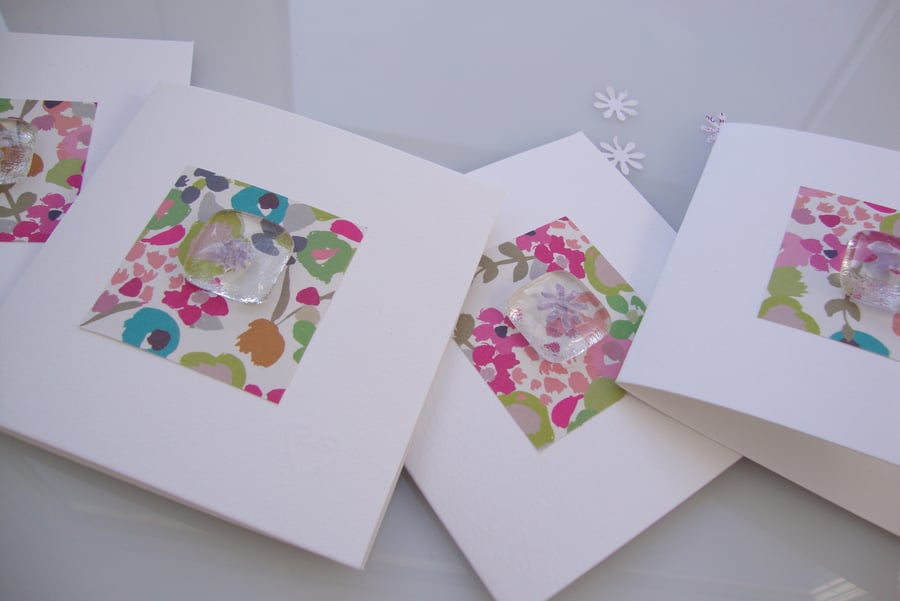 birthday card fused glass