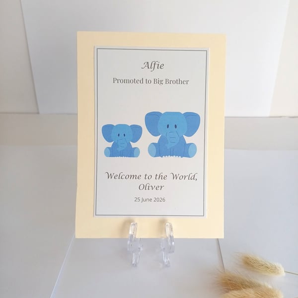 Personalised Big Brother Keepsake, Promoted to Big Brother Gift, Bedroom Decor