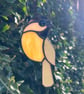 Adorable coal tit stained glass bird decoration - Image 4