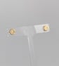 Mini Solid 9ct Gold Hammered Disc Stud Earrings - Image 6
