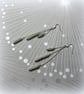 Silver beaded dangle drop earrings handmade in UK - Image 4