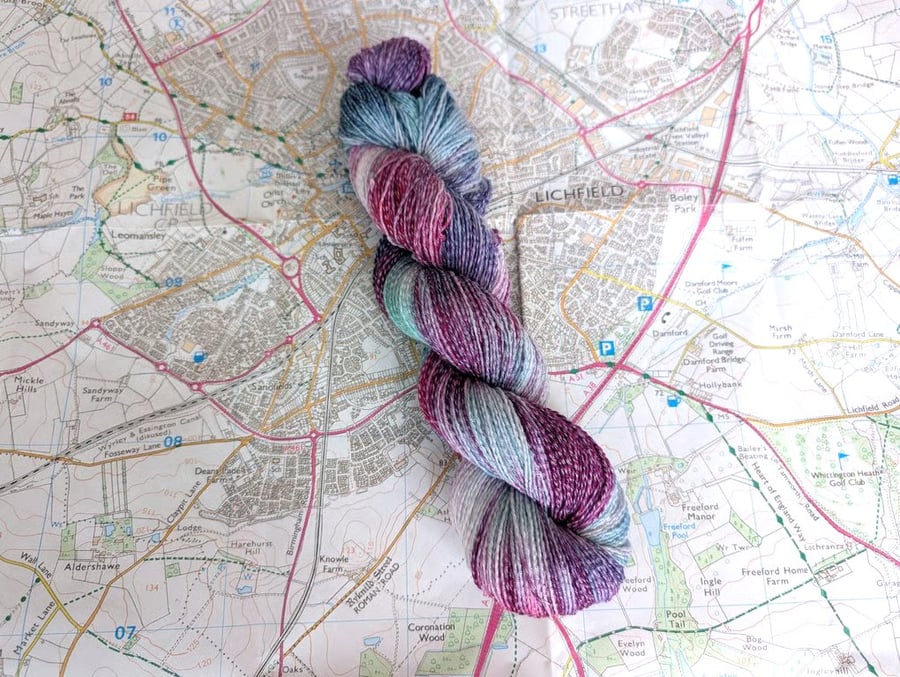 Stormy Heather :: cupro cotton : nylon :: 4 ply :: 100g