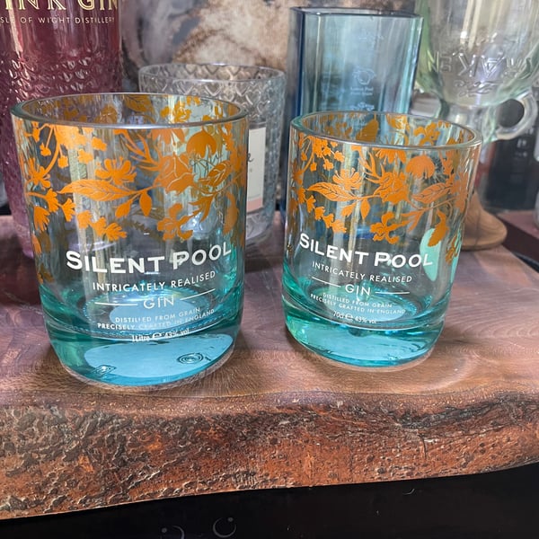Pair of Silent Pool Gin glasses
