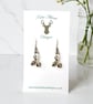 Charm Earrings - Mini Silver Acorns