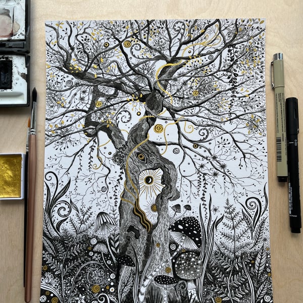 Eye Tree Art Print