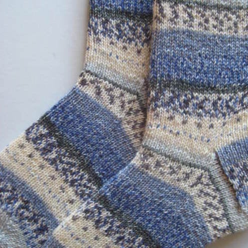 hand knit women's wool socks UK 4-6