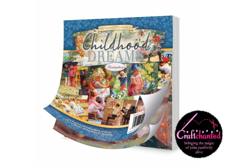 Hunkydory, The Square Little Book Of - Childhood Dreams - 5" x 5" - 150gsm - 150