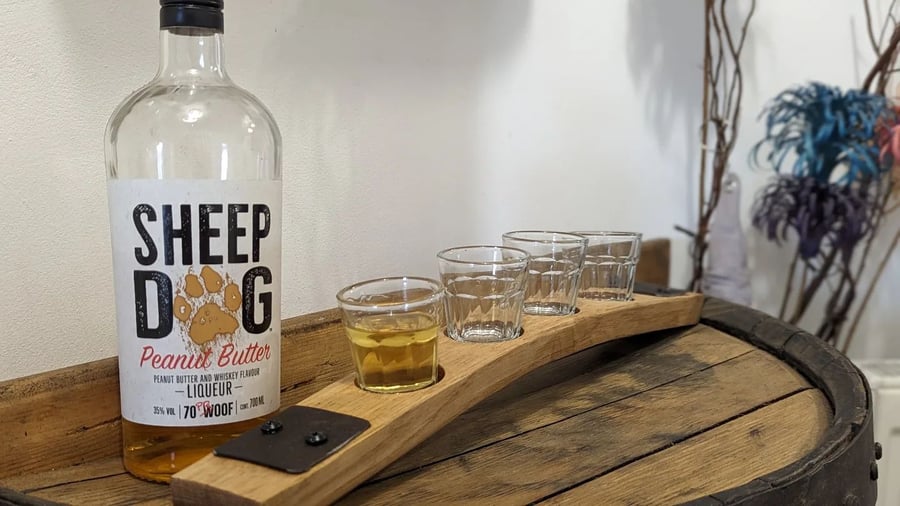 Whiskey Barrel Oak Shot Board