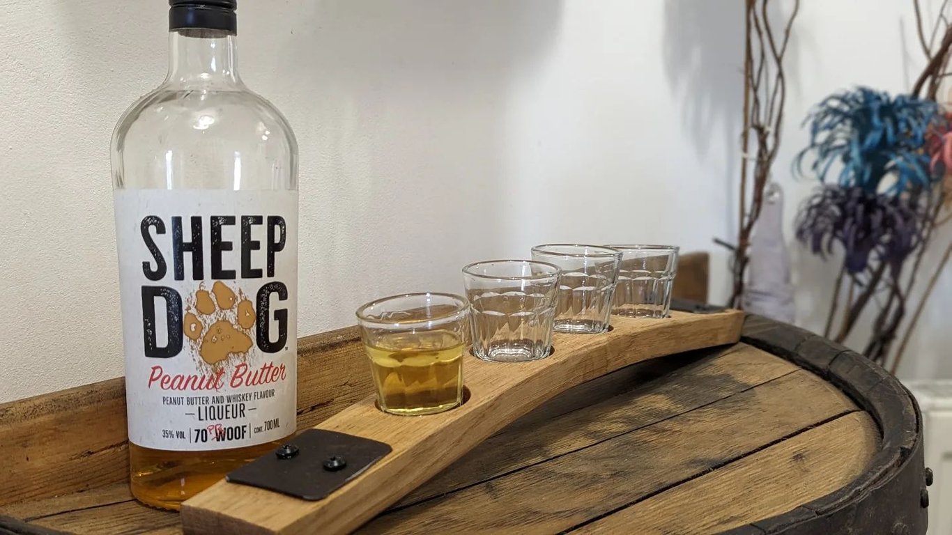 Whiskey Barrel Oak Shot Board